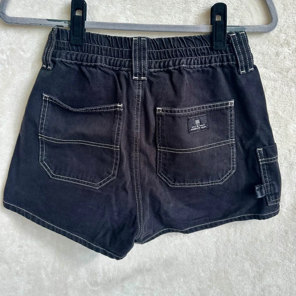 BDG Urban Outfitters Skate Shorts Black Contrast Stitch Utility Pocket Sz Small